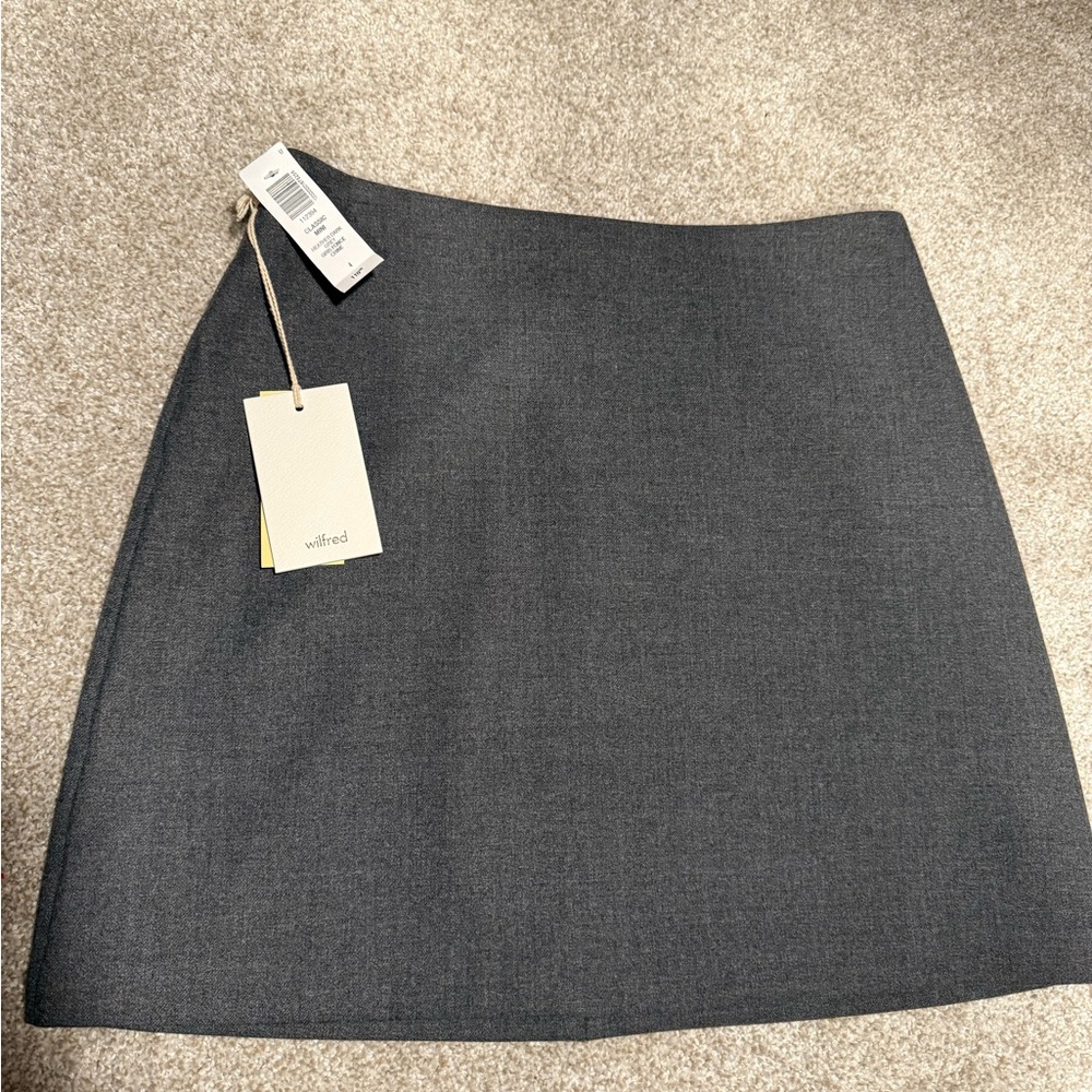 Aritzia Wilfred Dark Gray Mini Skirt